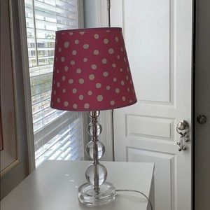 2 Pottery barn teen bubble lamp with lamp shade
